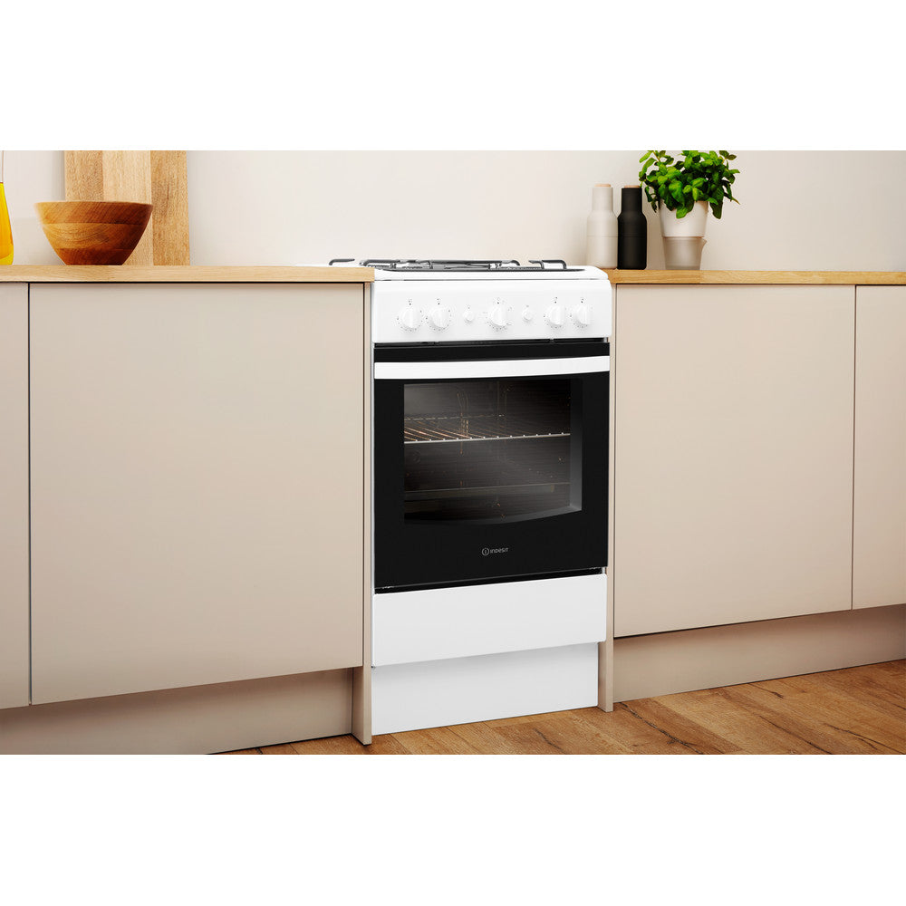 INDESIT  50 cm Gas Cooker – White -IS5G1KMW/U