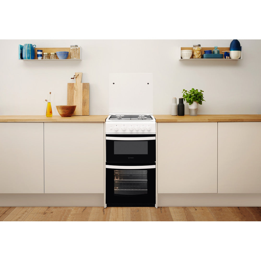 INDESIT 50 cm Gas Cooker - White - ID5G00KMW