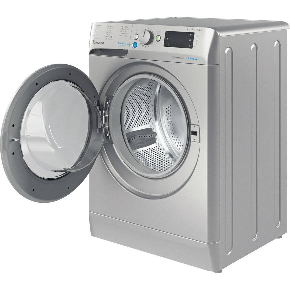 Indesit BDE86436XSUKN 8Kg / 6Kg Washer Dryer with 1400 rpm - Silver - D Rated