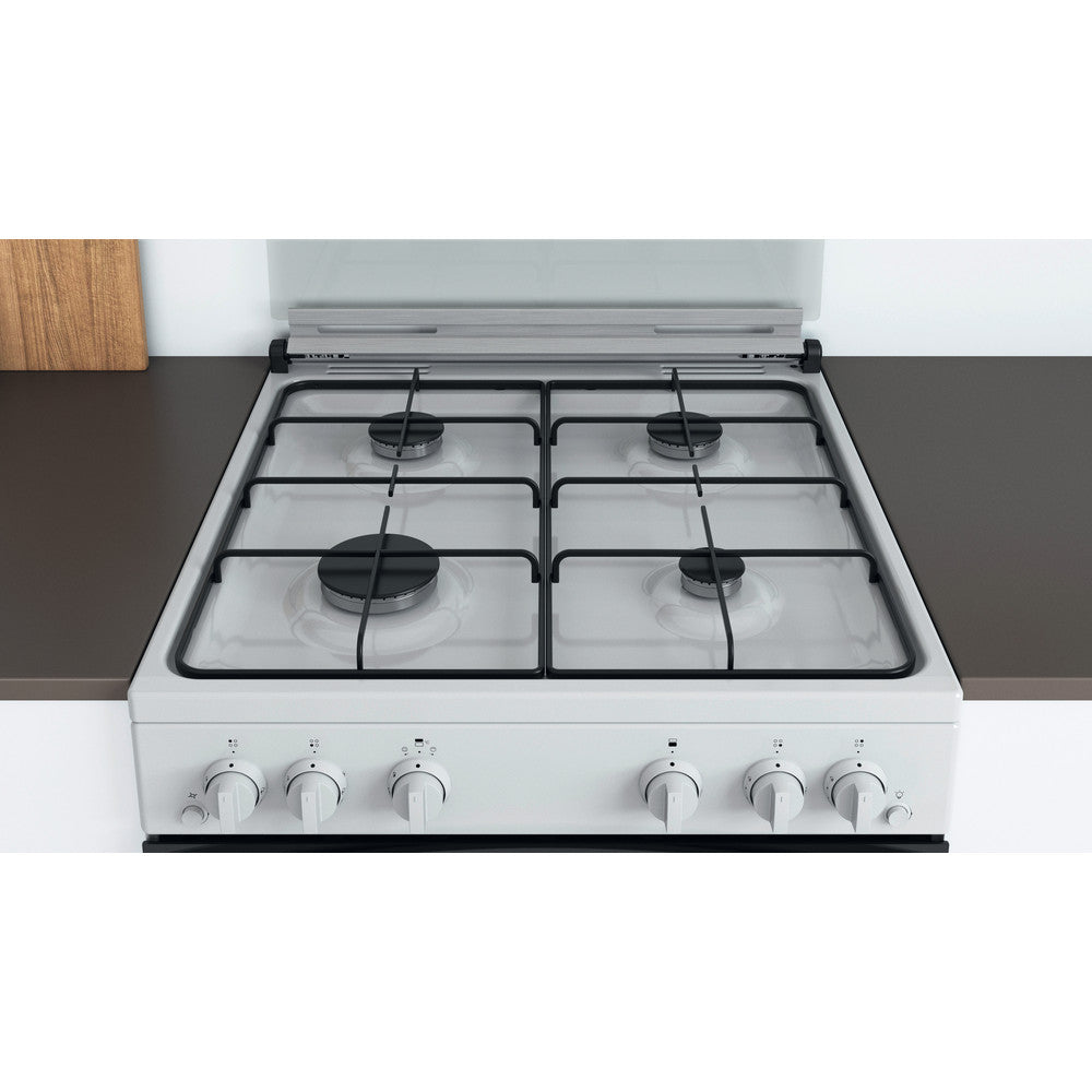 Indesit 60cm Double Oven Gas Cooker - White - ID67G0MCW/UK