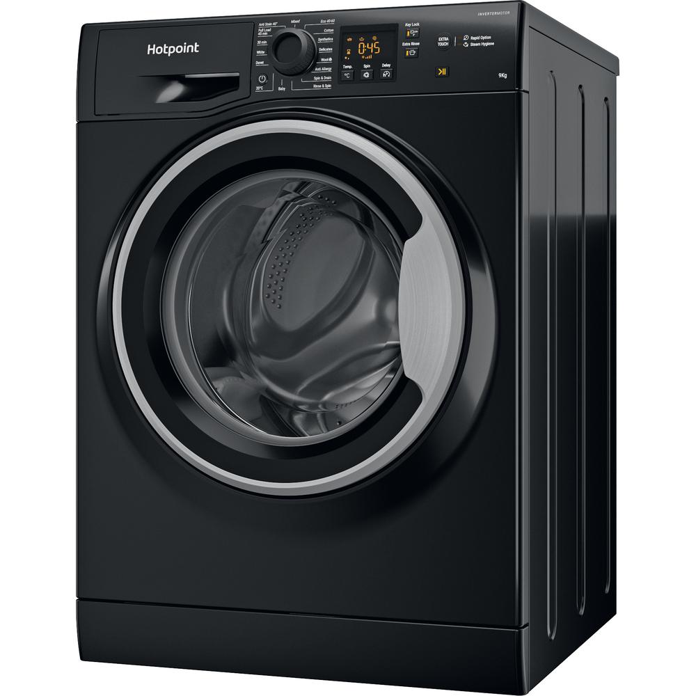 Hotpoint NSWF946BSUK 9kg AntiStain Washing Machine – Black, Energy Rating A