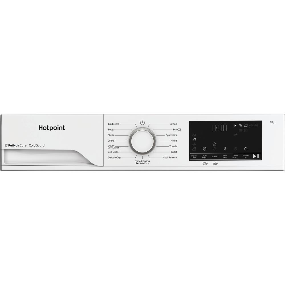 Hotpoint 9kg Heat Pump Tumble Dryer – White, 60cm, Pet Hair Care (CHD93MWWUK)
