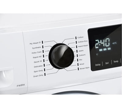 Belling FW914 9kg Freestanding Washing Machine – 1400 RPM, White