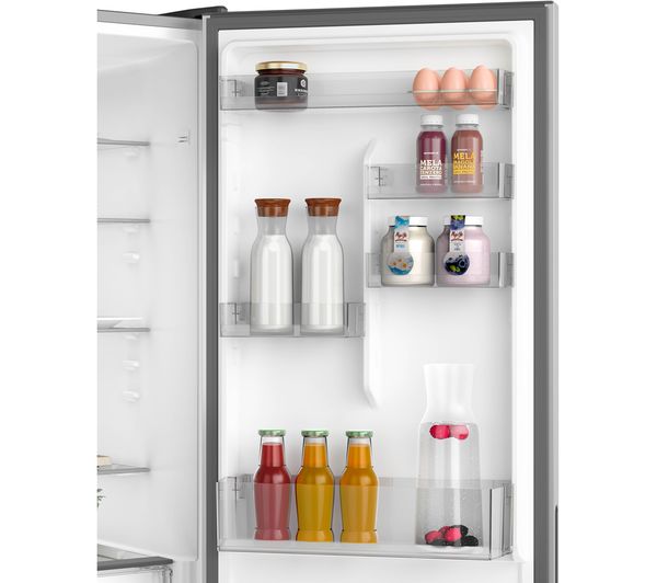 Hoover HOCE4T620EXK Smart 70/30 Fridge Freezer – Silver | Frost-Free, WiFi Connected, Energy Efficient