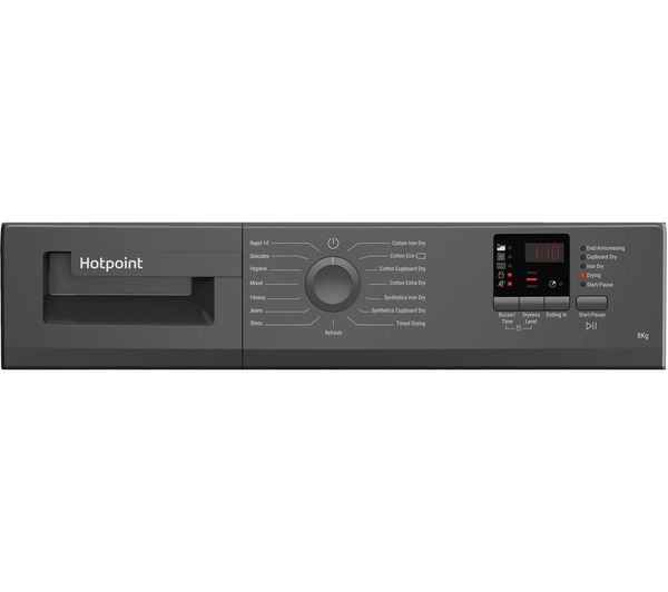 HOTPOINT CHDC82GGGDUK 8KG Sensor Condenser Tumble Dryer - Graphite
