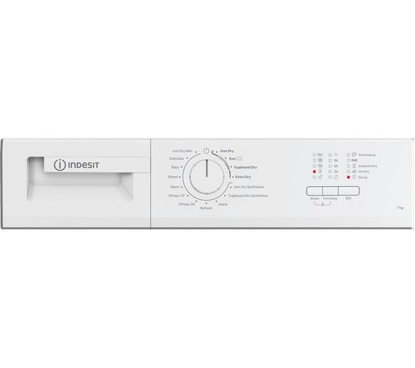 Indesit CYDC82WWGLUK 8kg Condenser Tumble Dryer – Sensor Dry, 15 Cycles, White – Energy-Efficient Large Capacity Dryer