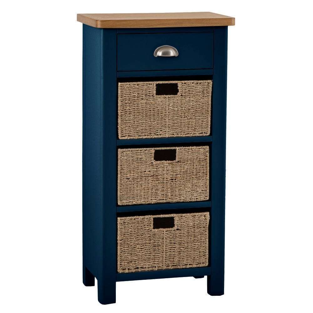 Essentials RA Dining Blue 1 Drawer 3 Basket Unit