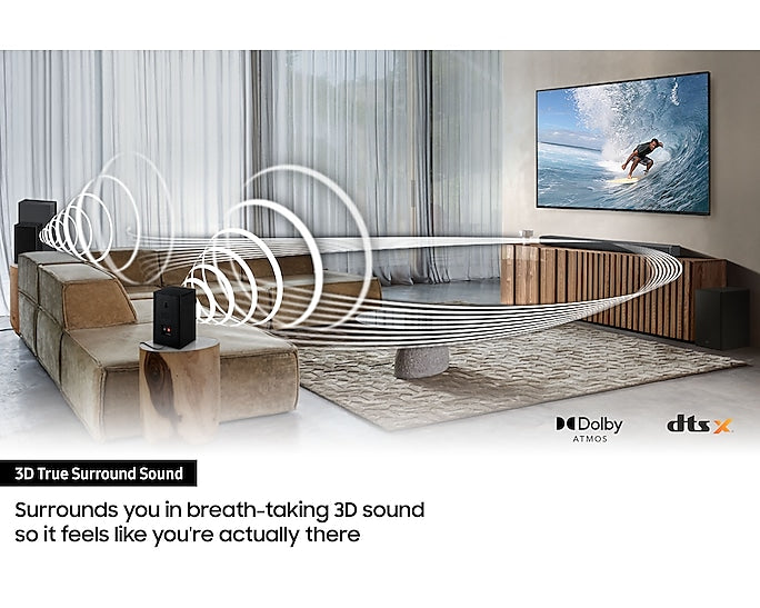 Samsung Electronics 3.1.2ch Soundbar Subwoofer - HW-Q600AXU