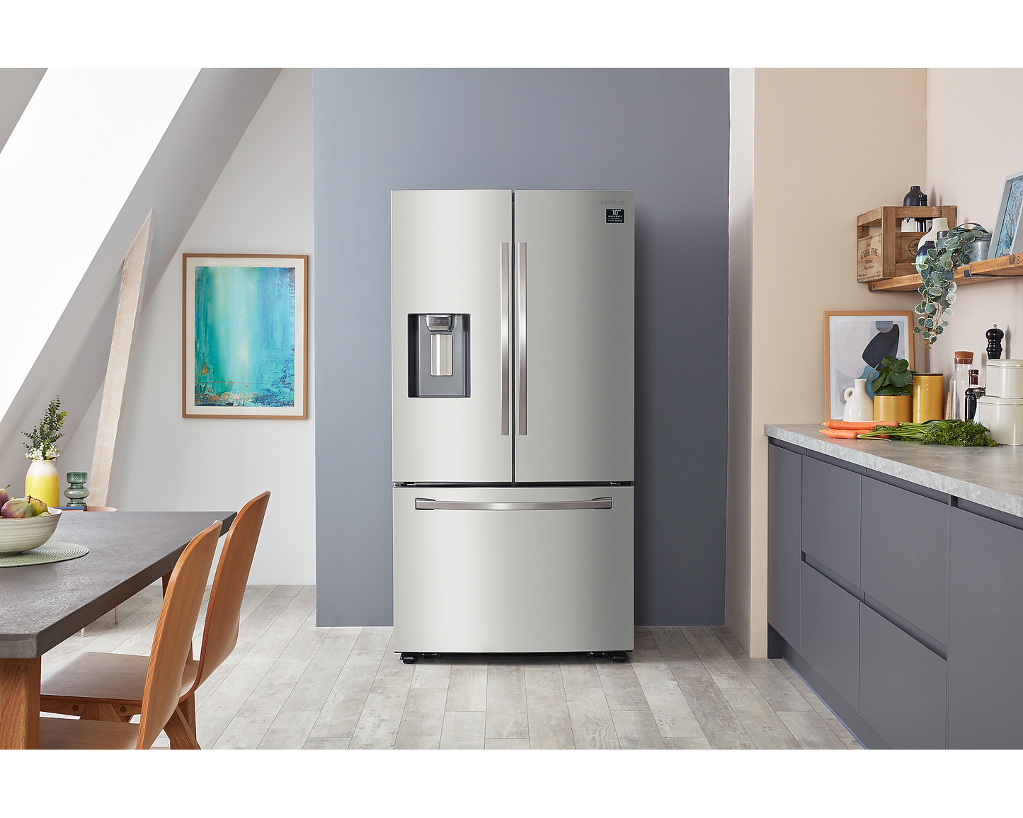 Samsung Electronics Uk Ltd RF23R62E3SR/EU French Style Fridge Freezer With Twin Cooling Plus