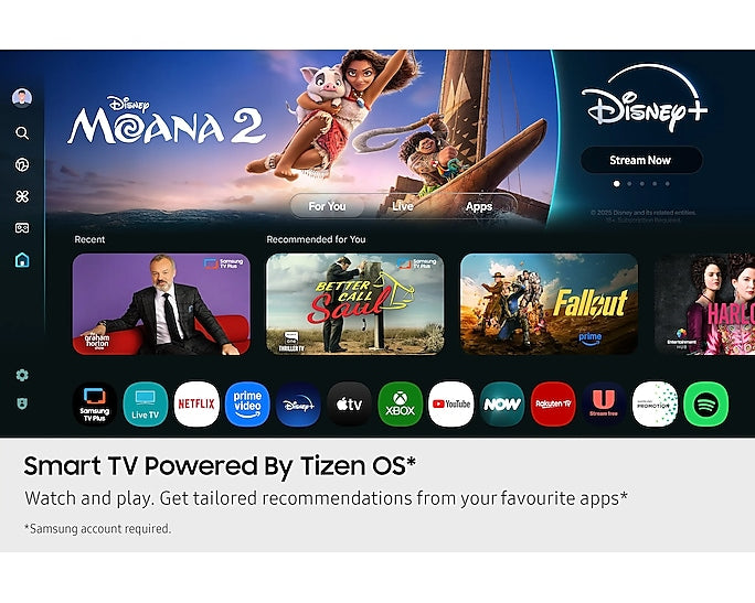 Samsung 65" Crystal UHD 4K Smart TV (U8020F, 2025 Model)