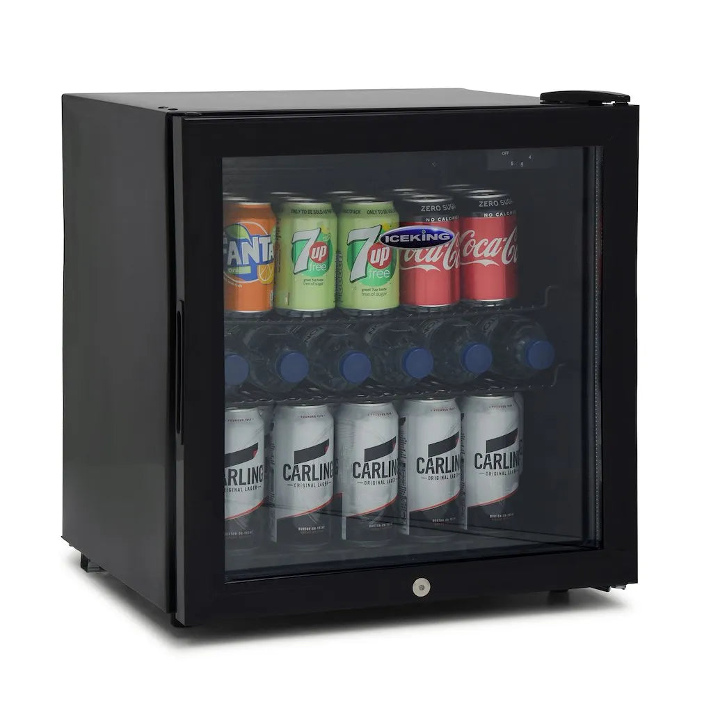 Iceking DF48K.E Mini Drinks Fridge In Black
