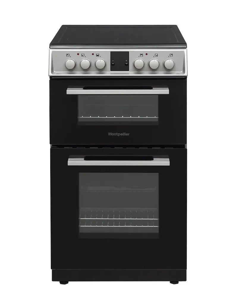 Montpellier MDOC50FS 50cm Double Ceramic Cooker in Silver