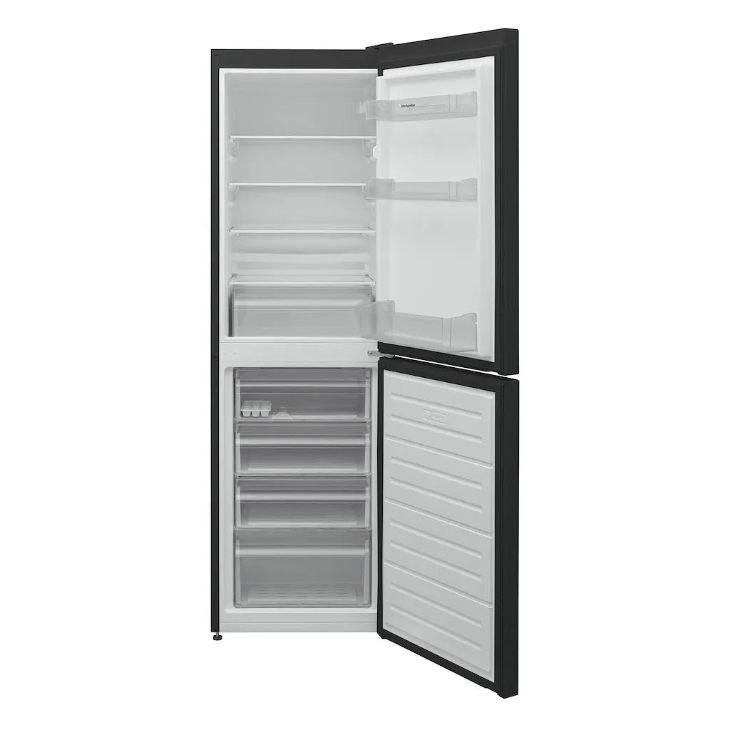 Montpellier MLF1770K 50/50 Low Frost Fridge Freezer in Black