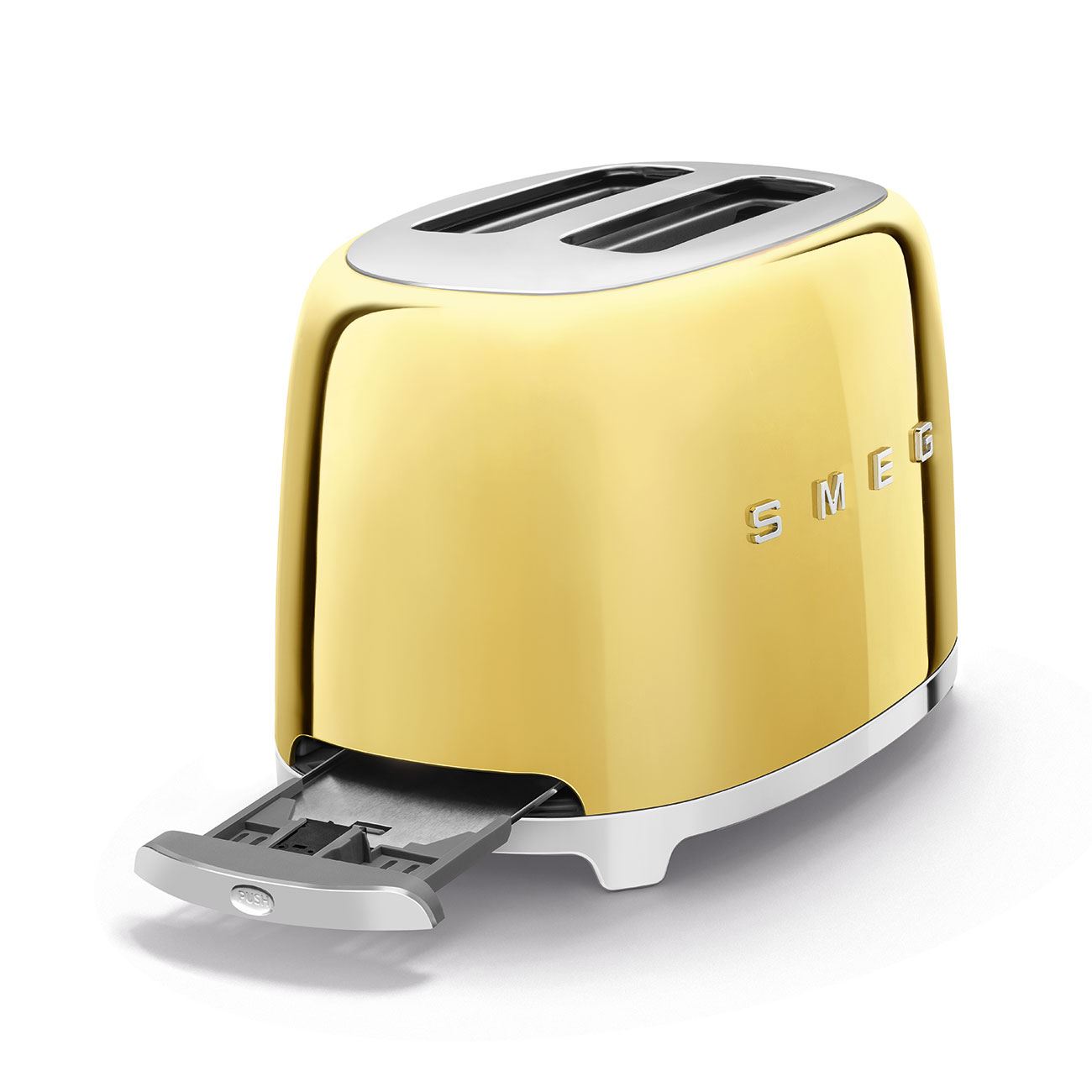 SMEG 50's Retro Style TSF01GOUK 2-Slice Toaster - Gold