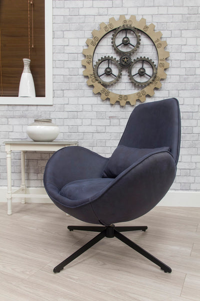 Swirl Swivel Chair - Denim