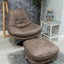 Axis Swivel Chair & Footstool Hazel