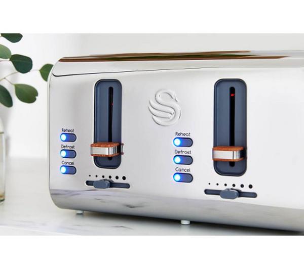 Swan ST14620WHTN Nordic 4 Slice Toaster