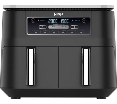 Ninja Foodi Dual Zone Air Fryer AF300UK – 7.6L, 6 Cooking Functions, Black