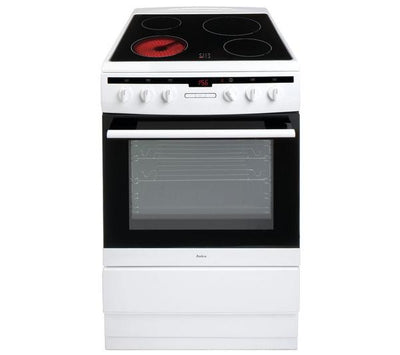 Amica 608CE2TAW 60cm A-Rated Electric Cooker with Single Oven & Ceramic Hob – White