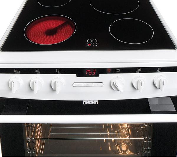 Amica 608CE2TAW 60cm A-Rated Electric Cooker with Single Oven & Ceramic Hob – White