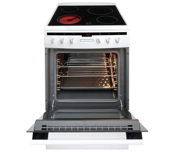 Amica 608CE2TAW 60cm A-Rated Electric Cooker with Single Oven & Ceramic Hob – White