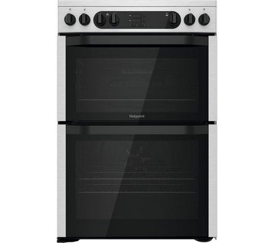 Hotpoint Multiflow HDM67V9DCX/UK – 60 cm Electric Ceramic Double Cooker – Stainless Steel, A‑Rated