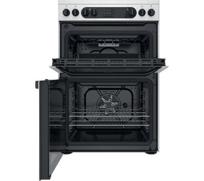 Hotpoint Multiflow HDM67V9DCX/UK – 60 cm Electric Ceramic Double Cooker – Stainless Steel, A‑Rated