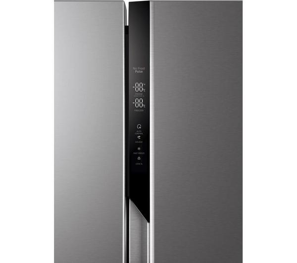 Hoover H-FRIDGE 500 MAXI HHSWD918F1XK Non-Plumbed Frost Free American Fridge Freezer - Silver - F Rated