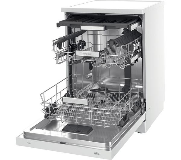 Hotpoint Maxi Space H7F HS41 UK Full Size Dishwasher – 15 Place Settings Freestanding Dishwasher (White)