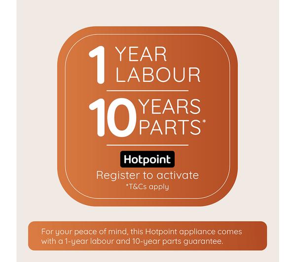 Hotpoint Maxi Space H7F HS41 UK Full Size Dishwasher – 15 Place Settings Freestanding Dishwasher (White)