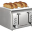 HAMILTON BEACH Rise HB5729 4-Slice Toaster - Silver