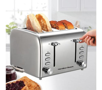 HAMILTON BEACH Rise HB5729 4-Slice Toaster - Silver