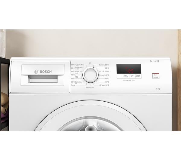 Bosch Series 2 WGE03408GB 8kg Freestanding Washing Machine – 1400RPM, White