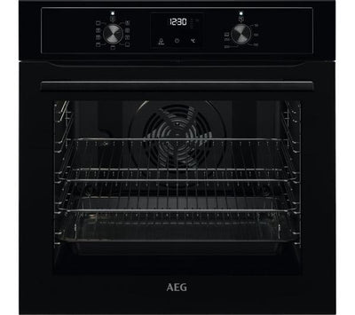 AEG BEX335011B 3000 Series SurroundCook Built-in Electric Oven – 72 L Black, A Energy Rating, 9 Functions & AquaClean