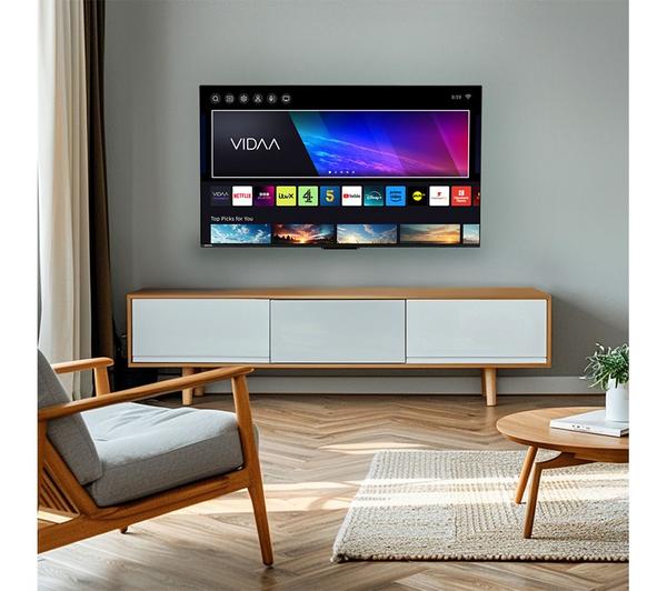Toshiba 43UV2363DB 43`` Smart Vidaa, Borderless 4K Hdr, Satellite Tuner, Disney+