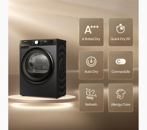Hisense 3S Series DH3S802BB3 Heat Pump Tumble Dryer