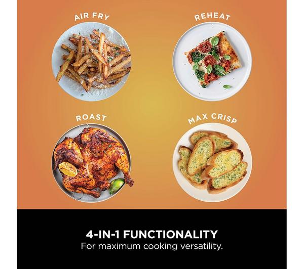 Ninja Foodi AF200UK 4-in-1 Dual Zone Air Fryer – 9.5L, 2400W, Black