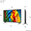 LG 43” NANO80 4K UHD NanoCell AI HDR Smart TV (2025 Model, 43NANO80A6B)