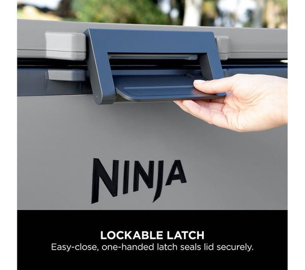 Ninja FrostVault 47L Hard Cooler with Dry Zone – Slate Grey | FB151UKGY | Keeps Ice Cold for Days