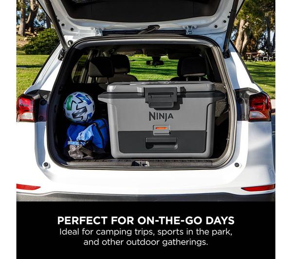 Ninja FrostVault 47L Hard Cooler with Dry Zone – Slate Grey | FB151UKGY | Keeps Ice Cold for Days