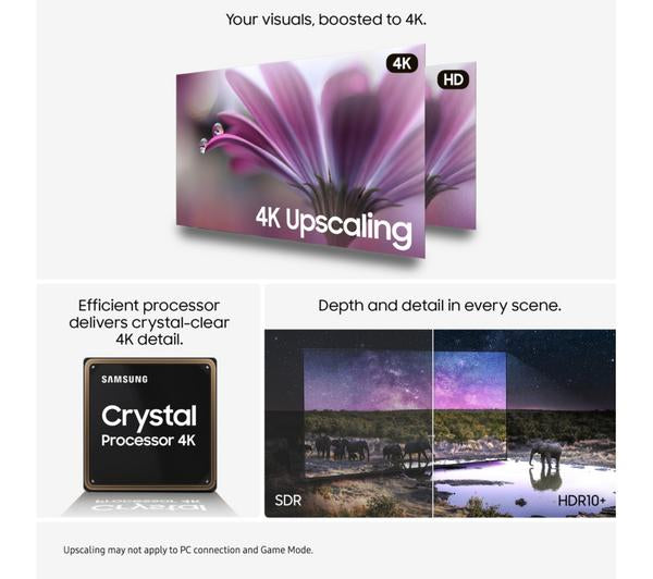 Samsung UE50U8020F 50″ Crystal UHD 4K Smart TV – MetalStream Design, Tizen OS, HDR10+