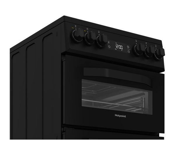 Hotpoint HDE5VDCB 50cm Electric Cooker with Ceramic Hob – Black