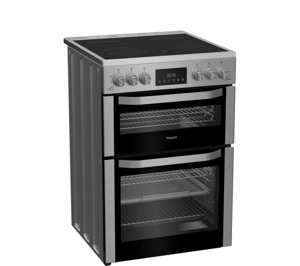 Hotpoint HDE6VDCAX 60cm Electric Cooker with Ceramic Hob – Inox