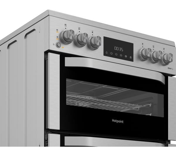 Hotpoint HDE6VDCAX 60cm Electric Cooker with Ceramic Hob – Inox