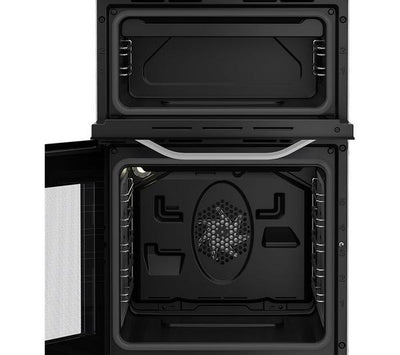Hotpoint HTE5VCW – 63 L Twin-Cavity Electric Ceramic Cooker, Separate Grill & Fast Preheat – White, A Rated