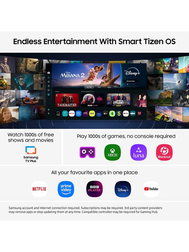 Samsung QE55Q7F5A 55” QLED 4K Smart AI TV (2025) – Quantum HDR, Q4 AI Processor, Tizen OS, Alexa Built-in
