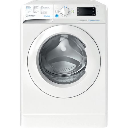 Indesit Push&Go BWE 81496X WV UK 8kg Washing Machine with 1400 rpm - White - A Rated