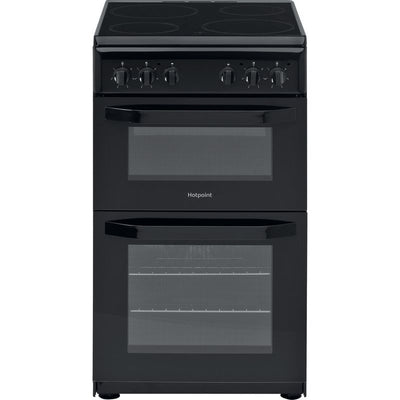 Hotpoint 50cm Electric Ceramic Cooker - Black - HD5V92KCB