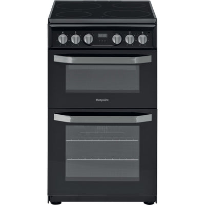 Hotpoint HD5V93CCB/UK 50cm Electric Cooker with Ceramic Hob - Black - A/B Rated