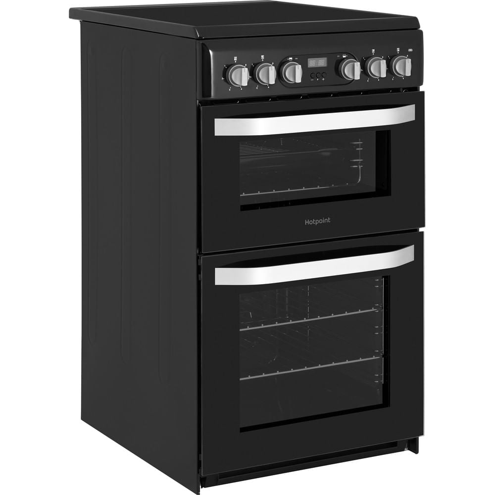 Hotpoint HD5V93CCB/UK 50cm Electric Cooker with Ceramic Hob - Black - A/B Rated